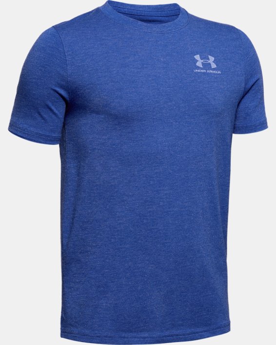 Boys' Charged Cotton® Short Sleeve Shirt, Blue, pdpMainDesktop image number 0